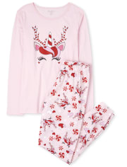 Womens Mommy And Me Christmas Unicorn Cotton Matching Pajamas