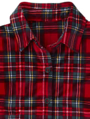 Womens Mommy And Me Plaid Velour Matching Nightgown