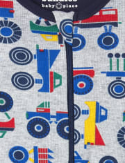 Pijamas de una pieza de algodón con ajuste ceñido para bebés y niños pequeños, paquete de 2