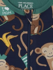 Baby And Toddler Boys Monkey Snug Fit Cotton One Piece Pajamas