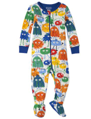 Baby And Toddler Boys Monster Doodle Snug Fit Cotton Pajamas