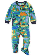 Baby And Toddler Boys Dino Fleece One Piece Pajamas
