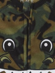 Baby And Toddler Boys Matching Family Dino Fleece One Piece Pajamas