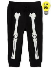 Baby And Toddler Boys Halloween Glow Skeleton Jogger Pants