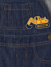 Ensemble de tenue de salopette en jean de construction pour bébé garçon