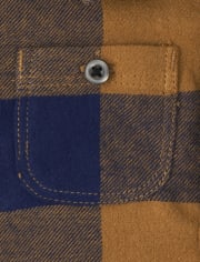 Ensemble de tenue en flanelle à carreaux pour bébé garçon