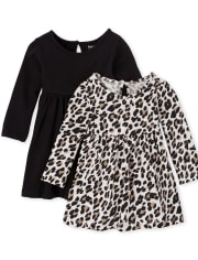 leopard baby dress