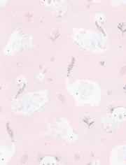 Baby Girls Floral Swan Swaddle Blanket 2-Pack