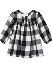 buffalo check dress baby