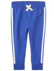 Baby And Toddler Boys Active Side Stripe Fleece Jogger Pants