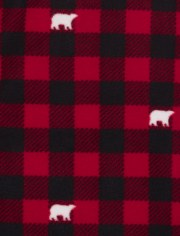 Womens Matching Family Christmas Long Raglan Sleeve Bear Buffalo Plaid Cotton Top And Fleece Pants Pajamas The Children S Place Ca Ruby