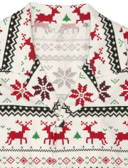 Pijama de algodón de reno de la familia a juego unisex para adultos