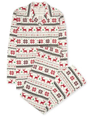 Pijama de algodón de reno de la familia a juego unisex para adultos