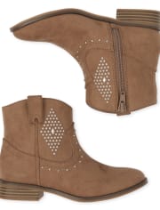Girls Studded Cowgirl Boots