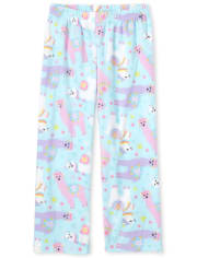 Girls Llama Fleece Pajama Pants