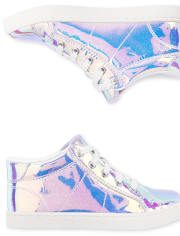 Zapatillas altas holográficas para niñas