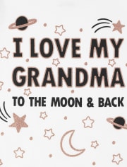 Baby And Toddler Girls Love My Grandma Graphic Tee