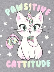 Baby And Toddler Girls Caticorn Graphic Tee