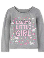Baby And Toddler Girls Daddy's Little Girl Graphic Tee