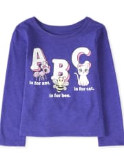 Baby And Toddler Girls ABC Graphic Tee