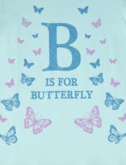 Paquete de 2 camisetas con estampado de animales para bebés y niñas pequeñas