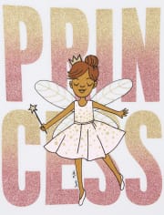 Baby And Toddle Girls Princess Graphic Tee