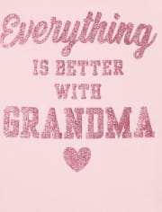 Camiseta estampada para bebés y niñas pequeñas mejor con la abuela