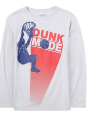 Camiseta con gráfico de baloncesto para niño