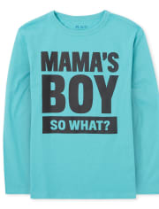 Camiseta con gráfico Mama's Boy para niños