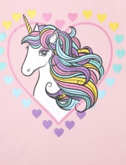 Camiseta con estampado de unicornio para niñas