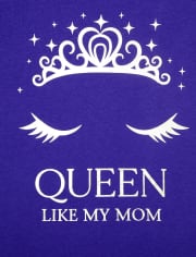 Girls Queen Like Mom Graphic Tee