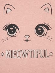 Girls Meowtiful Graphic Tee