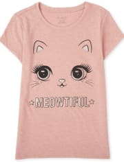 Girls Meowtiful Graphic Tee
