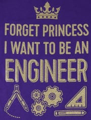 Camiseta gráfica de ingeniero para niñas