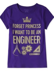 Camiseta gráfica de ingeniero para niñas