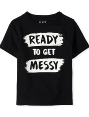 Baby And Toddler Boys Messy Graphic Tee