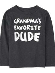 Camiseta gráfica favorita de la abuela para bebés y niños pequeños