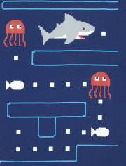 Boys Video Game Shark Graphic Tee