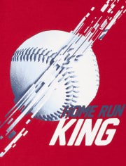Boys Home Run King Baseball Graphic Tee