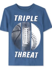 Boys Triple Threat Sports Graphic Tee