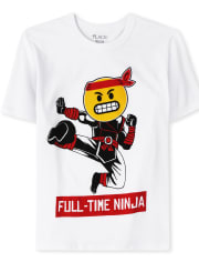 Boys Full Time Ninja Graphic Tee