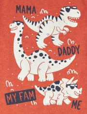 Baby And Toddler Boys Dino Family Graphic Tee