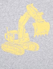 Paquete de 2 camisetas con gráfico de transporte para bebés y niños pequeños