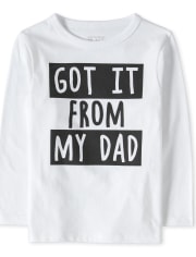 Camiseta estampada de mi papá para bebés y niños pequeños