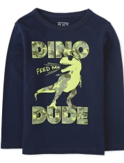Camiseta con gráfico Dino Dude para bebés y niños pequeños