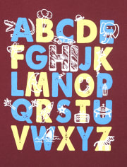 Paquete de 2 camisetas gráficas ABC 123 para bebés y niños pequeños