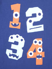 Paquete de 2 camisetas gráficas ABC 123 para bebés y niños pequeños