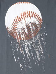 Camiseta con gráfico de béisbol para niños