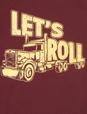 Camiseta gráfica Let's Roll para bebés y niños pequeños