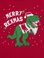 Camiseta con gráfico Rexmas navideño para bebés y niños pequeños